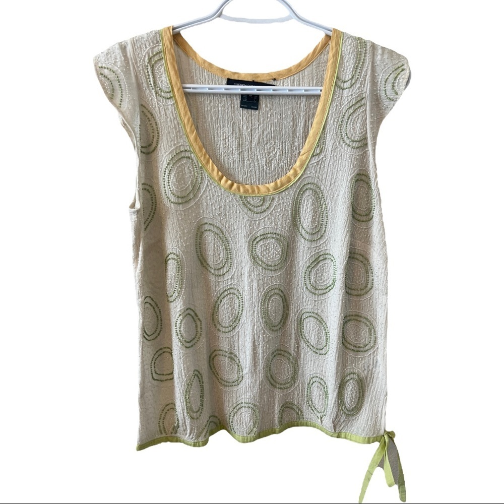 French Connection beaded short sleeve shirt